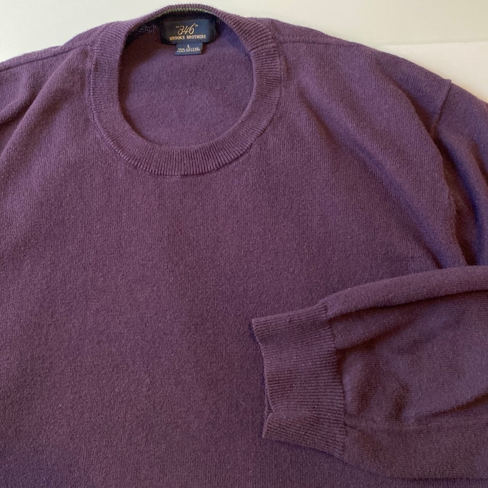 Brooks Brothers Mens Crew Neck Long Sleeve Sweater Size L